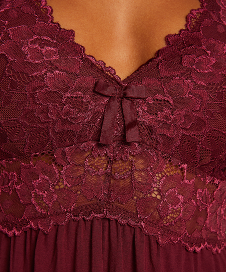 Sukienka na ramiączkach z koronką Nora, Fioletowy