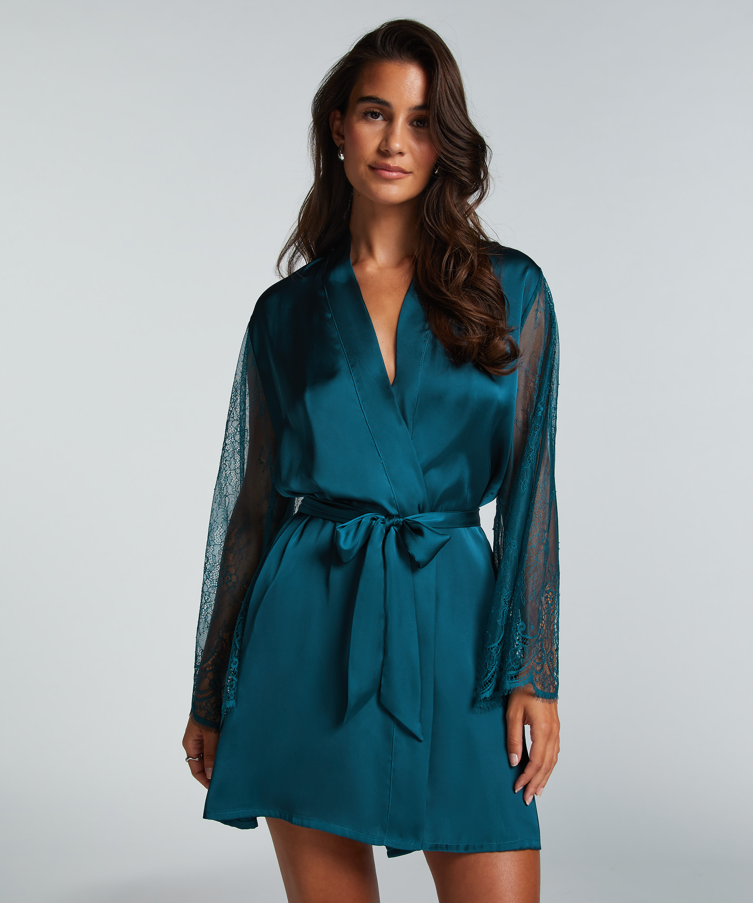 Satynowe kimono, Niebieski, main