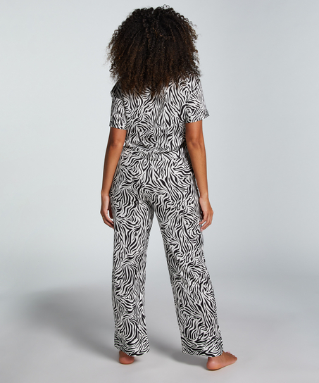 Satynowa narzutka Peppers z kr&oacute;tkim rękawem, Biały