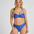 Luksusowy Top Bikini Bandeau z K&oacute;łkiem, Niebieski