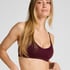 Tr&oacute;jkątny biustonosz bralette Dide, Czerwony