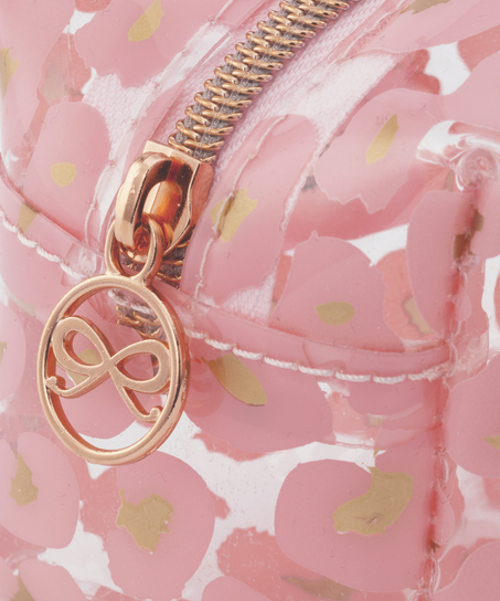 Leopard Make-Up Bag, Różowy