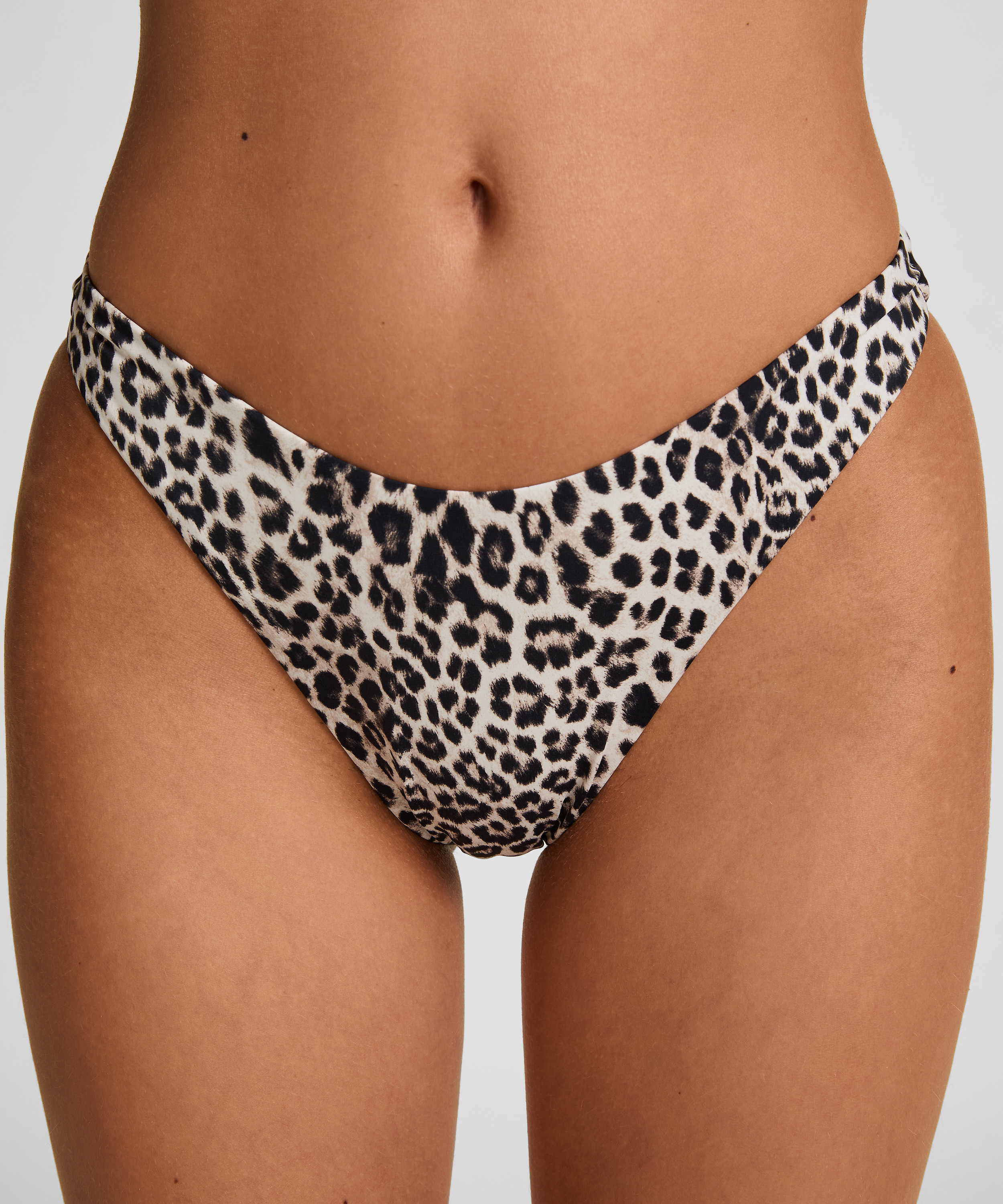 Figi Bikini Highleg Leopard, Czarny, main