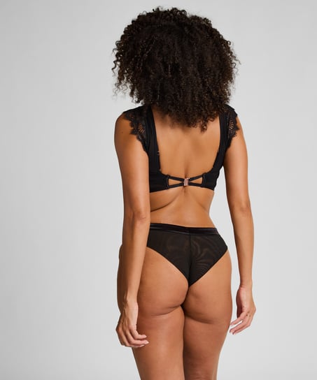 Usztywniany zabudowany biustonosz z fiszbinami Zoe, Czarny