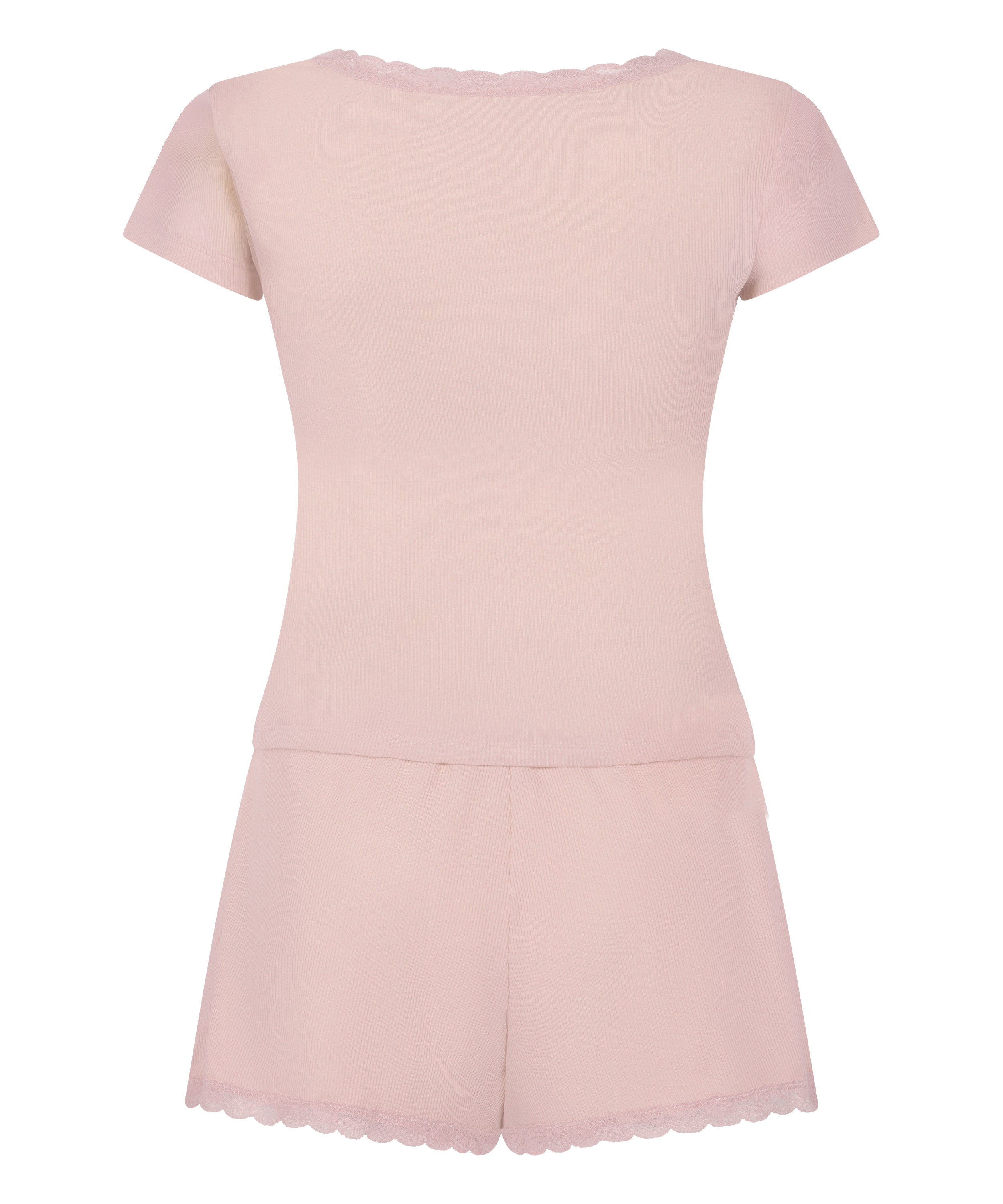 Zestaw piżamowy Rib Lace, R&oacute;żowy, main