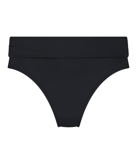 Figi bikini z wywijanym pasem Luxe, Czarny