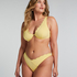 Majtki Bikini Wysoko Krojona Scallop, Ż&oacute;łty