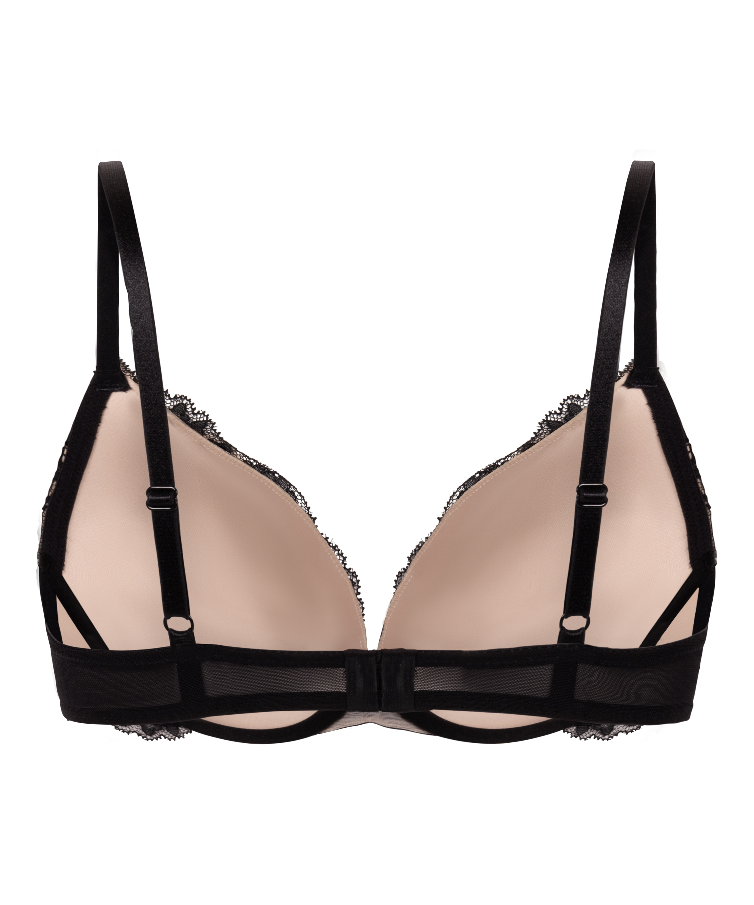 Biustonosz usztywniany push-up z fiszbinami Teddy, Czarny, main