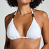 G&oacute;ra od bikini w kształcie tr&oacute;jkąta z muszelkami, Biały