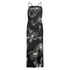 Lotus Satin Slip Dress, Czarny