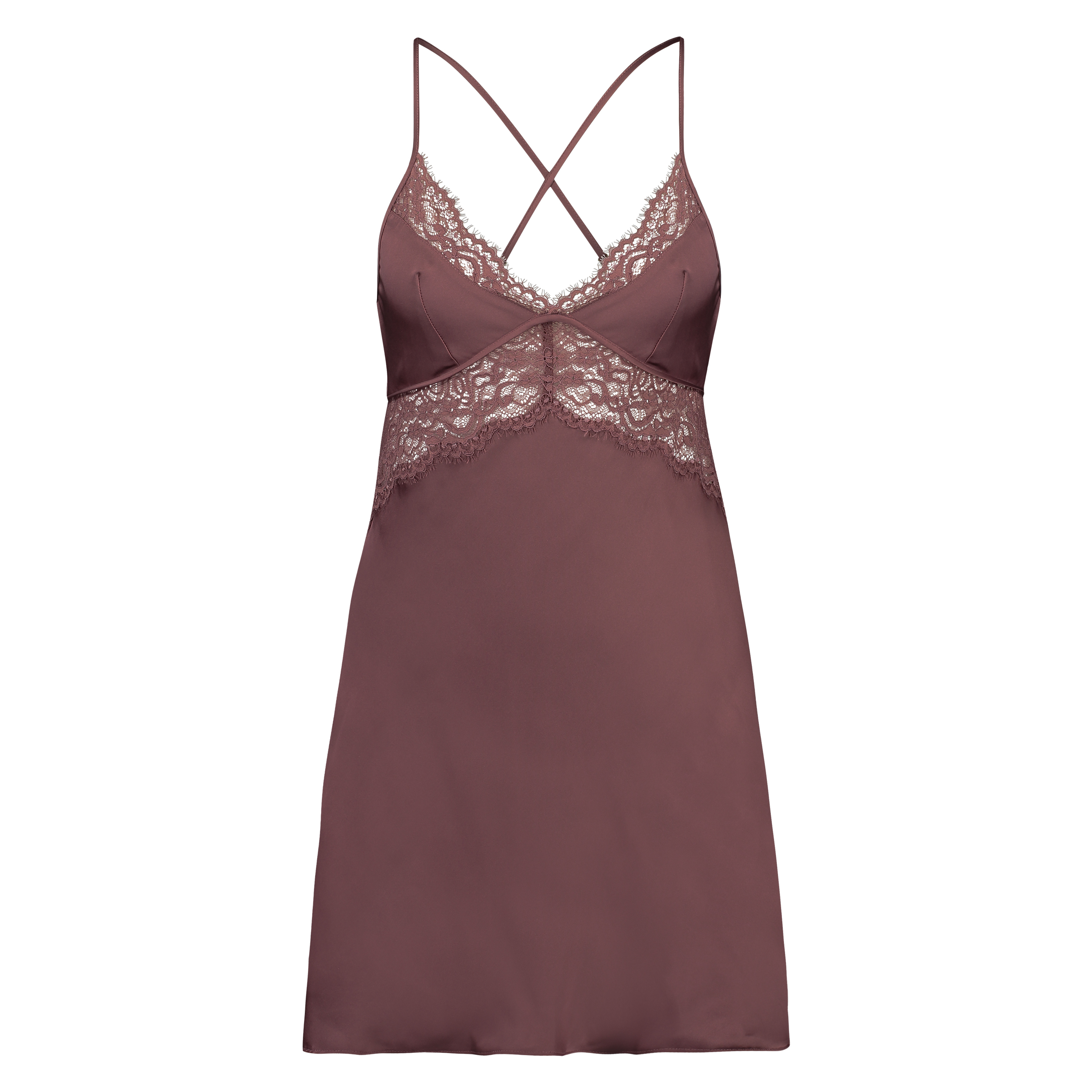 Satin Honey Slip Dress, Różowy, main