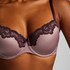 Biustonosz usztywniany z fiszbinami Lace & Shine, Fioletowy