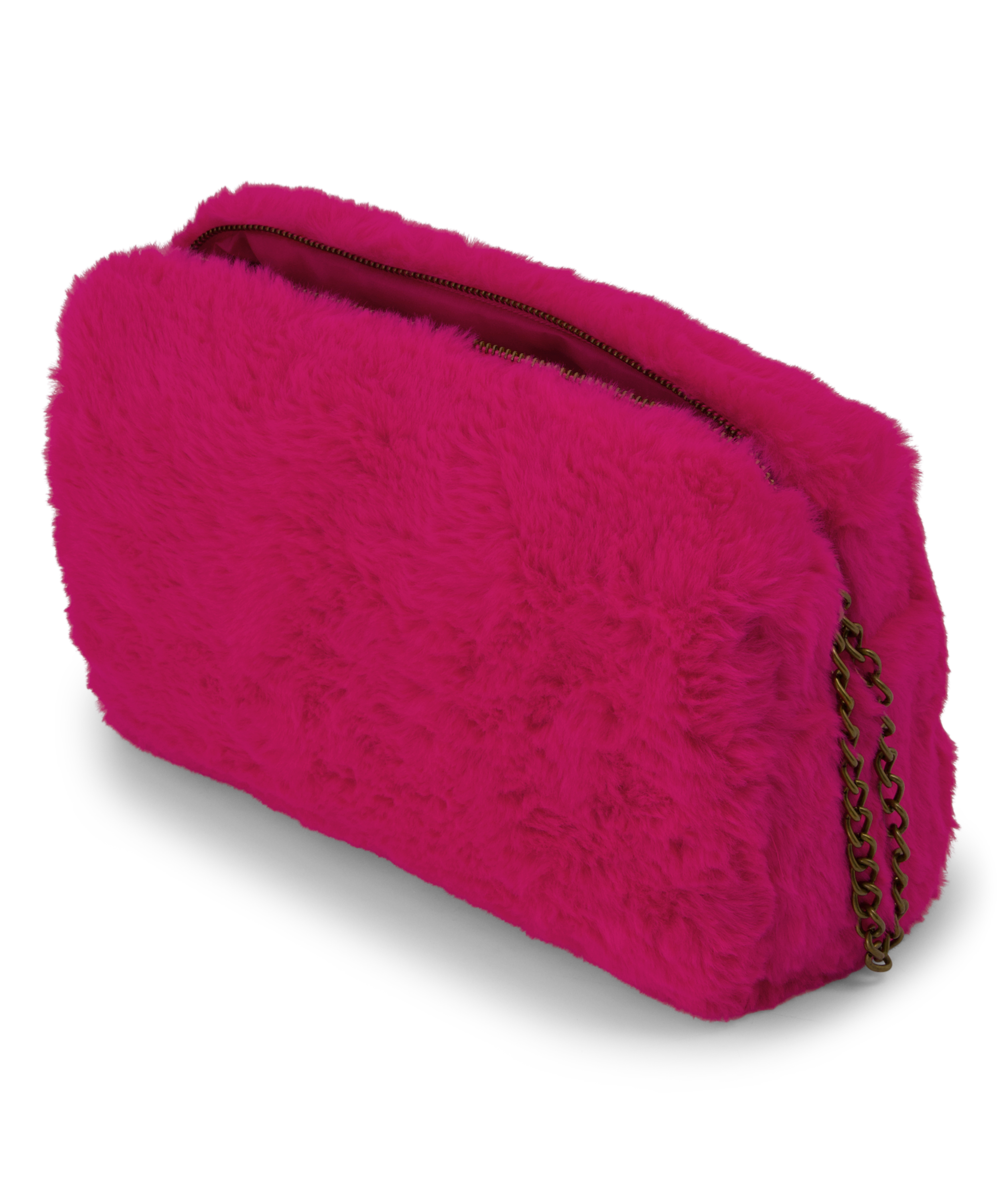 Make-up bag Fake fur, R&oacute;żowy, main