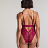 Body z otwartym krokiem Brandy Private, Czerwony
