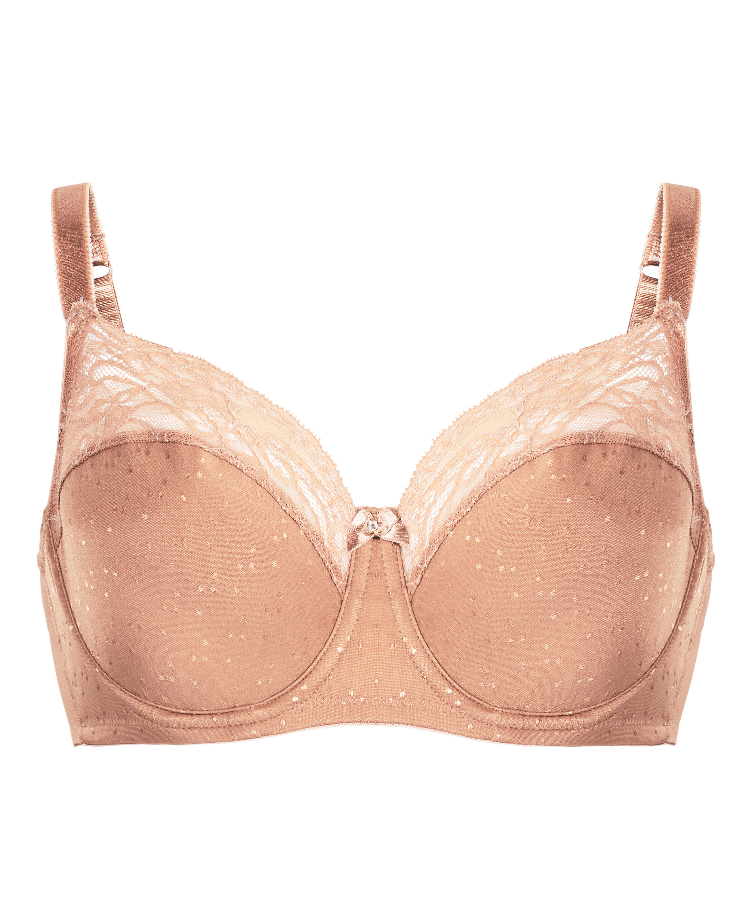 Biustonosz nieusztywniany z fiszbinami Sophie, Brązowy, main