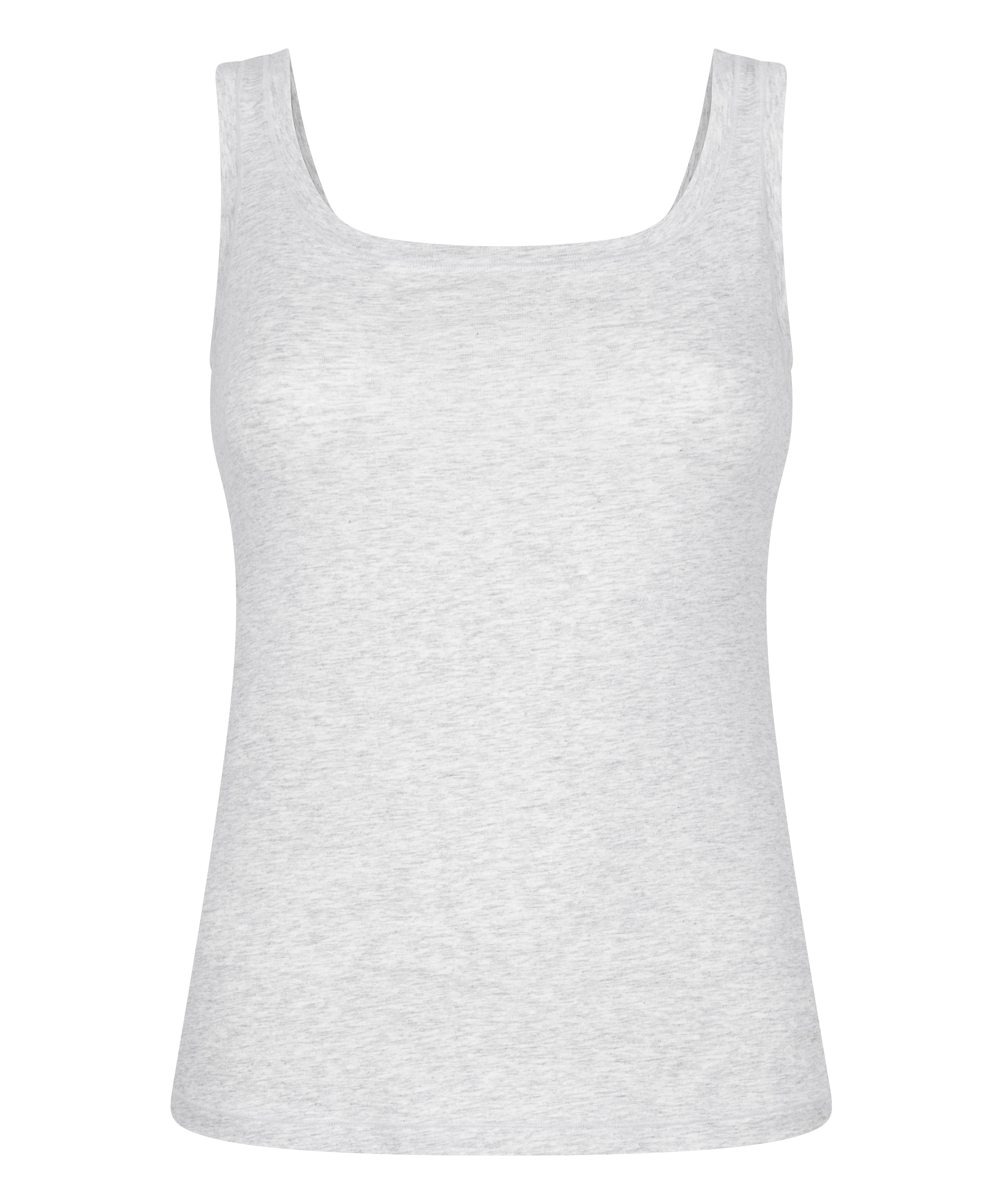 Singlet top z miękkiej bawełny, Szary, main