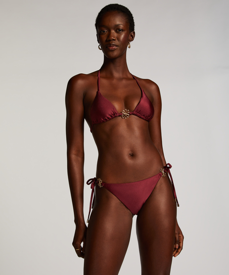 Majtki Bikini Wysoko Krojona Yucatan, Czerwony