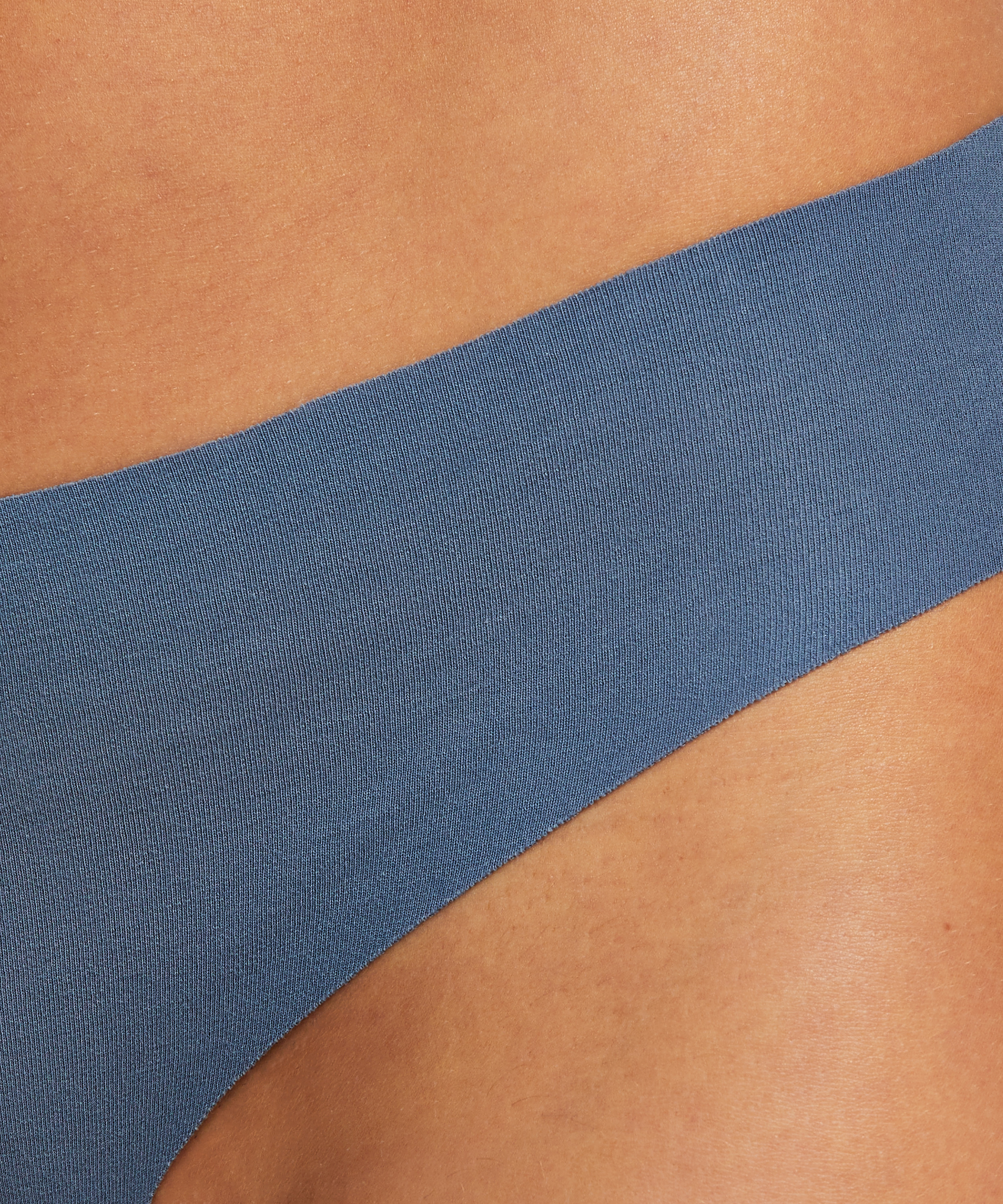 Niewidoczne pod ubraniem brazyliany bawełniane, Niebieski, main