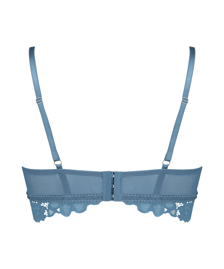 Usztywniany biustonosz bez fiszbin Longline Shiloh, Niebieski