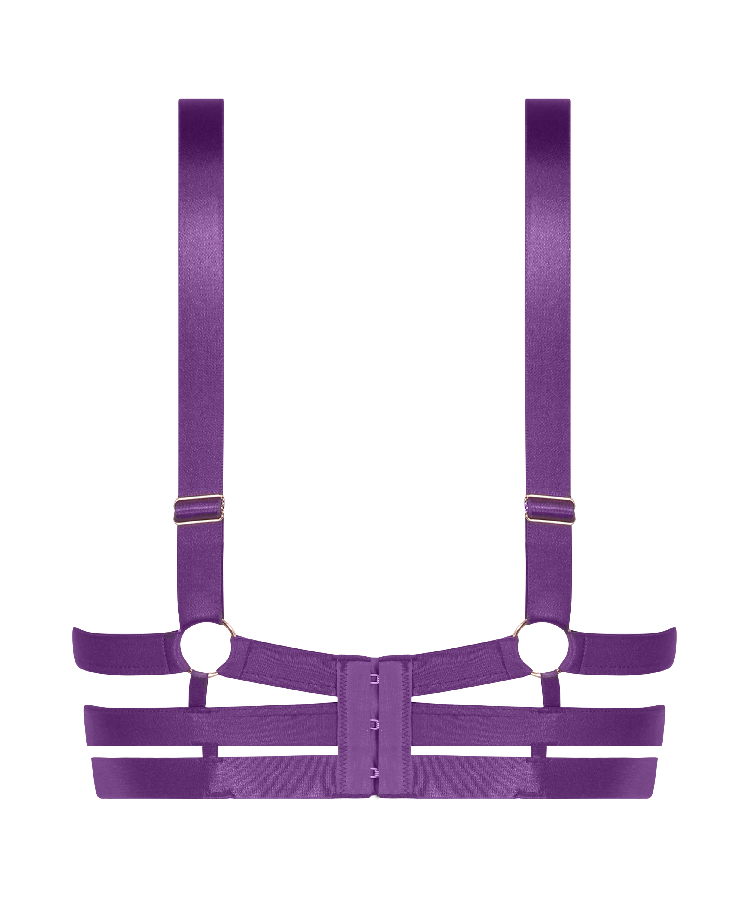 Nieusztywniany biustonosz z fiszbinami longline Sadie, Fioletowy, main