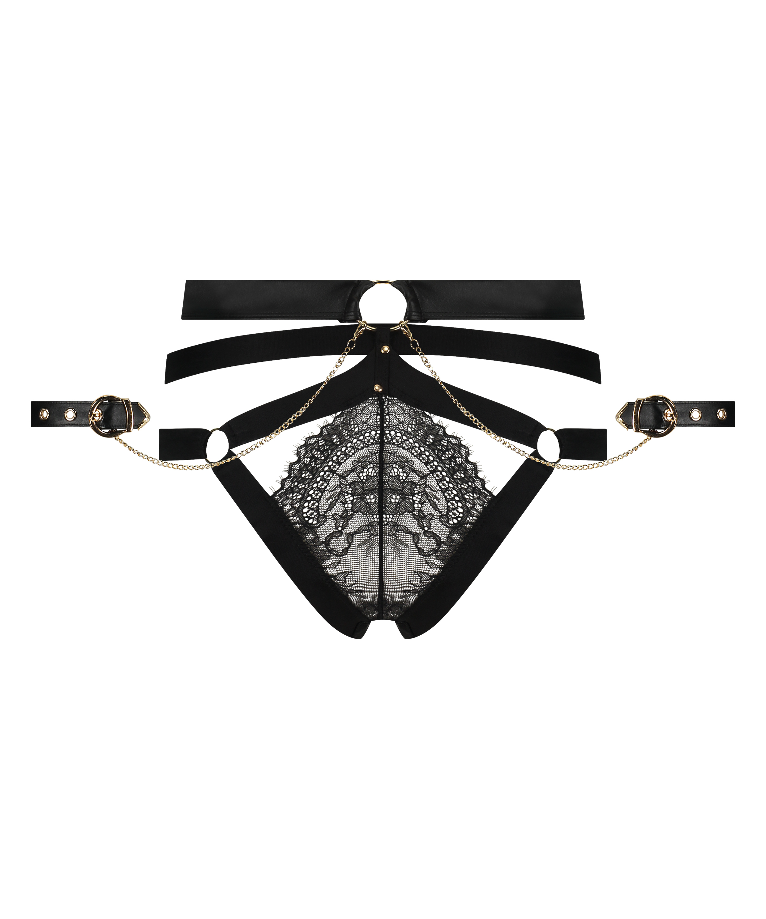 Brazyliany z wysokim wycięciem Faye, Czarny, main