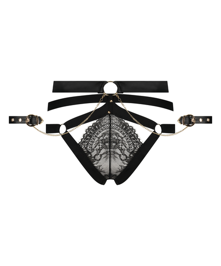 Brazyliany z wysokim wycięciem Faye, Czarny