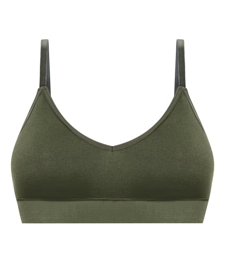 Tr&oacute;jkątny biustonosz bralette Dide, Zielony