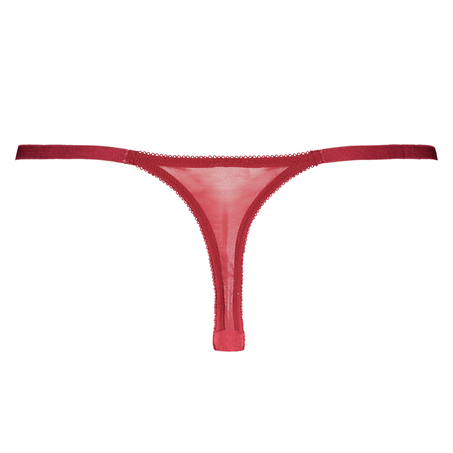 Thong Embroidered, Czerwony