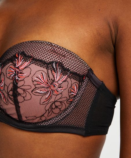 ﻿Biustonosz usztywniany z fiszbinami Emily, Czarny