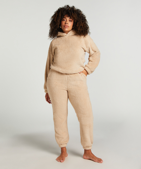 Polarowa bluza z kapturem Snuggle, Beżowy