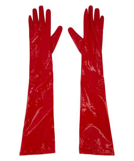 Rękawiczki Sztuczna skóra, Czerwony