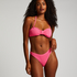G&oacute;ra od bikini typu bandeau Crinkle, R&oacute;żowy