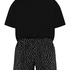 Zestaw piżamowy z szortami, Czarny