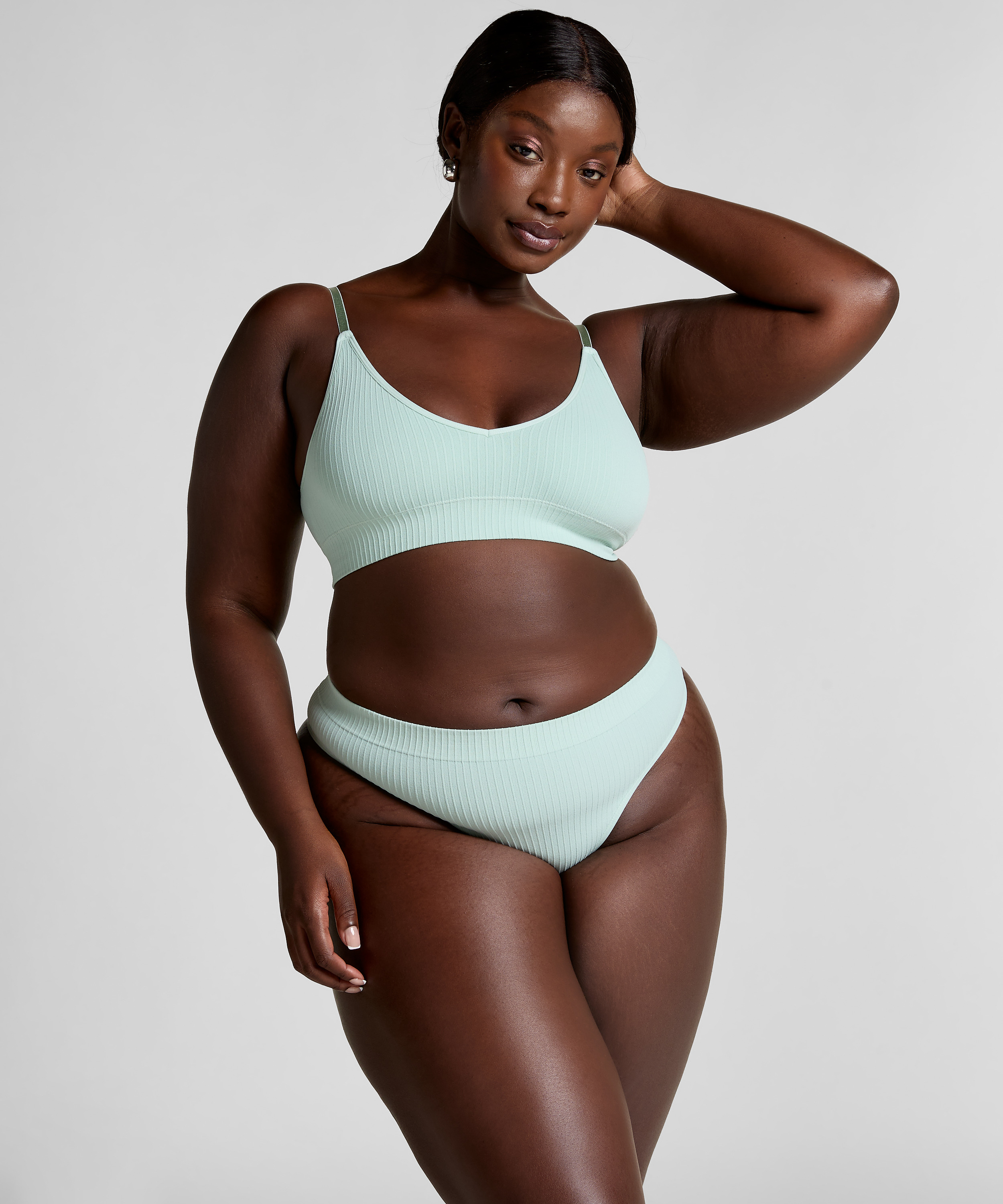 Wysoko wycięte stringi Dianne, Zielony, main