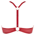 Usztywniony biustonosz push-up z fiszbinami Faye, Czerwony
