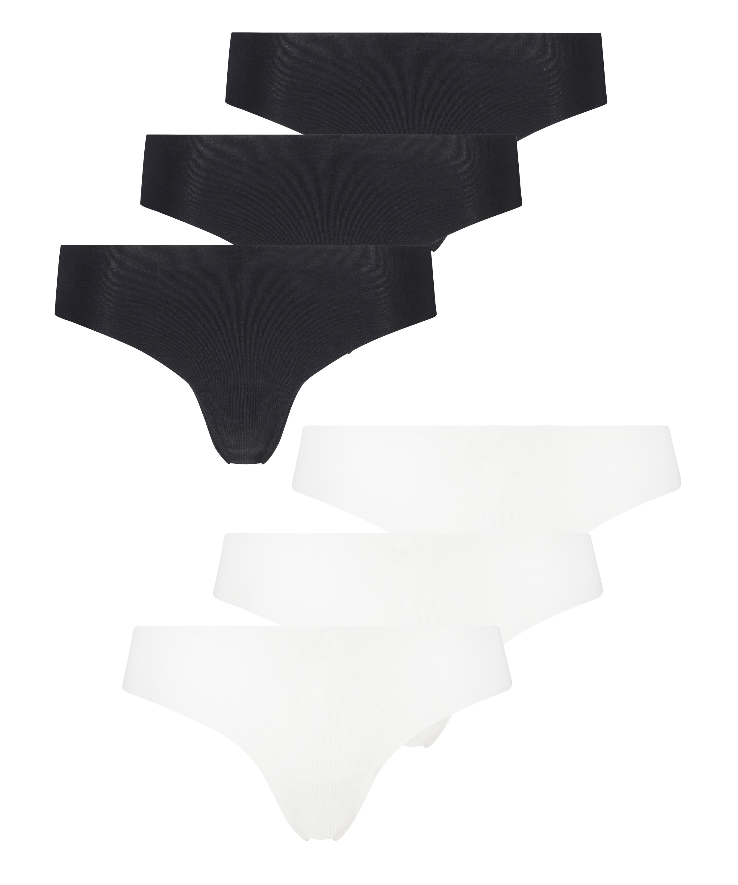 6 par niewidzialnych stringów, Biały, main