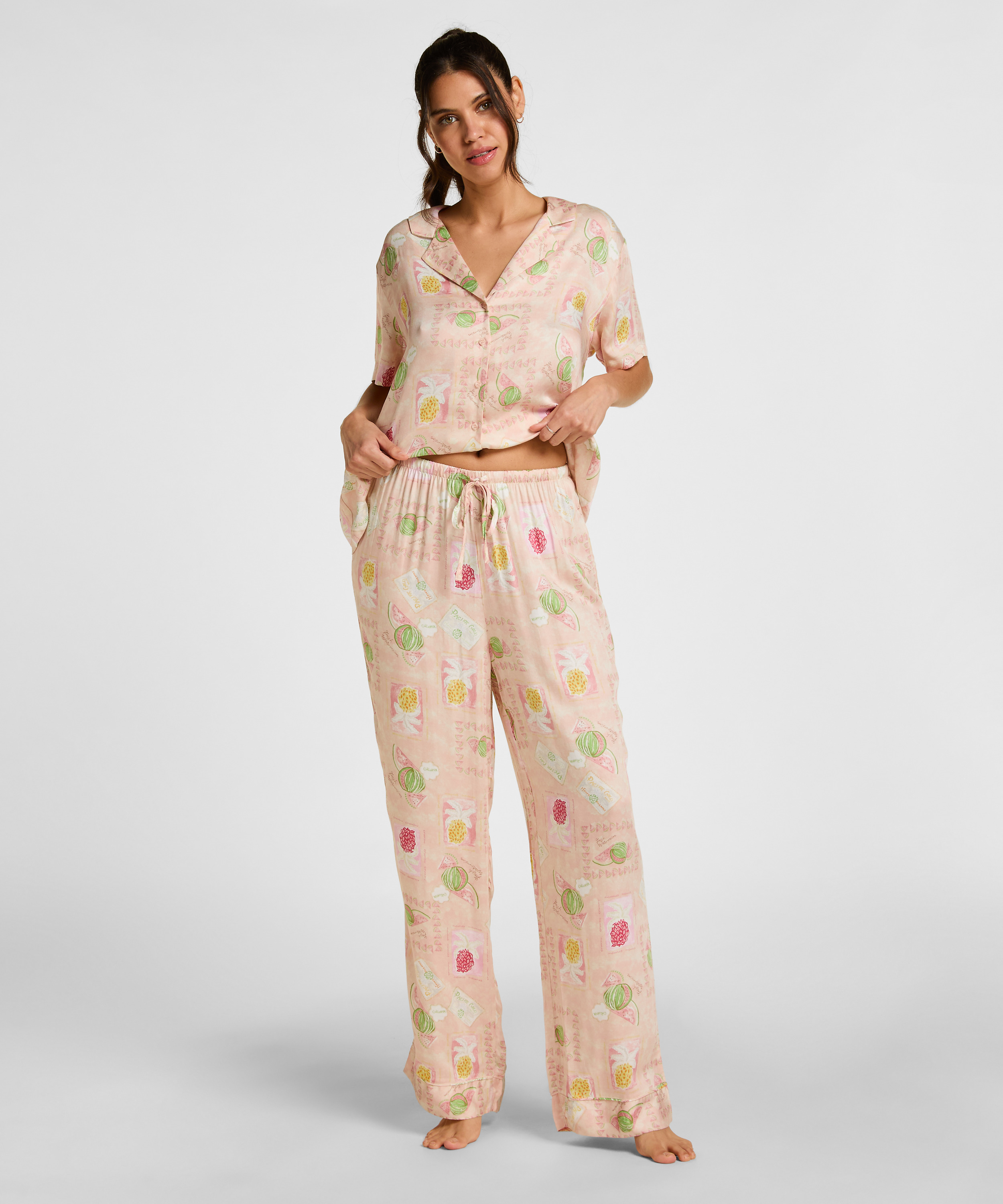 Spodnie z satyny, Pomarańczowy, main