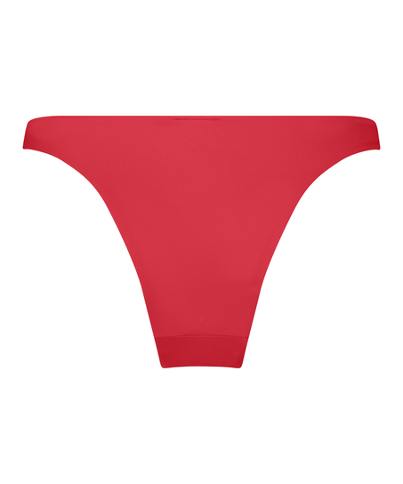 Majtki Bikini Wysoko Krojona Luxe, Czerwony