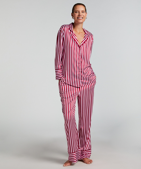 Kurtka z satyny z długimi rękawami, R&oacute;żowy