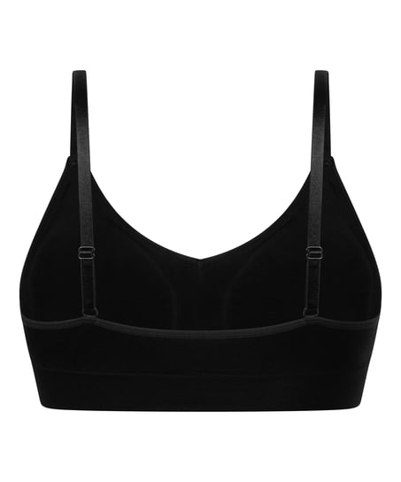 Tr&oacute;jkątny biustonosz bralette Dide, Czarny