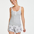 Singlet top cami rib lace, Szary