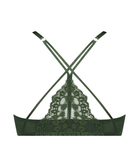 Usztywniony biustonosz push-up z fiszbinami Miley, Zielony