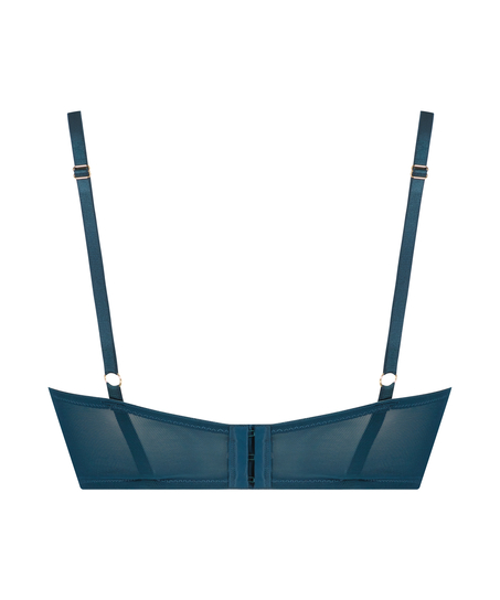 Biustonosz usztywniany push-up z fiszbinami Riri, Niebieski