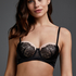 Elsa Padded Strapless Underwired Bra, Czarny