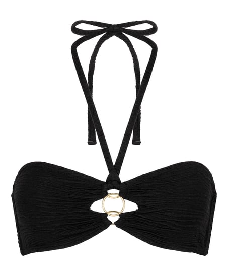 Top od bikini Bandeau Bahamas, Czarny