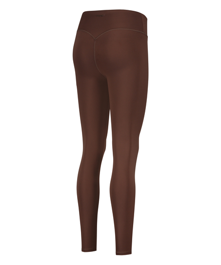 Legginsy z wysokim stanem, Brązowy