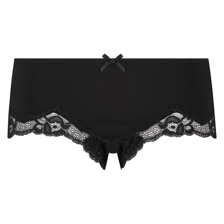 Secret Lace boxers cotton, Czarny