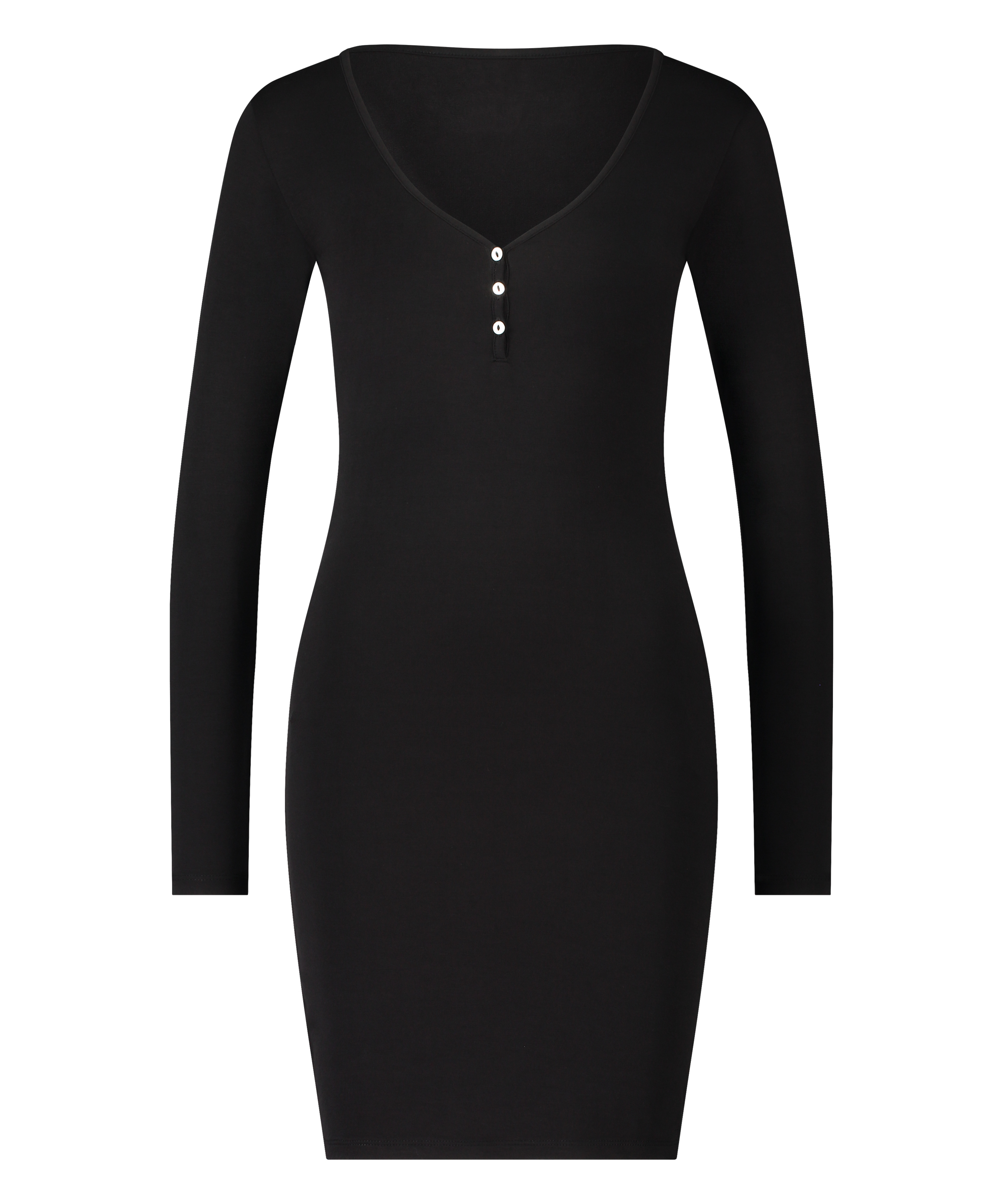 Nocna koszula Henley, Fioletowy, main