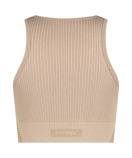 Biustonosz sportowy bezszwowy HKMX Zebra, Szary