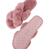 Fake Fur Sliders, Różowy